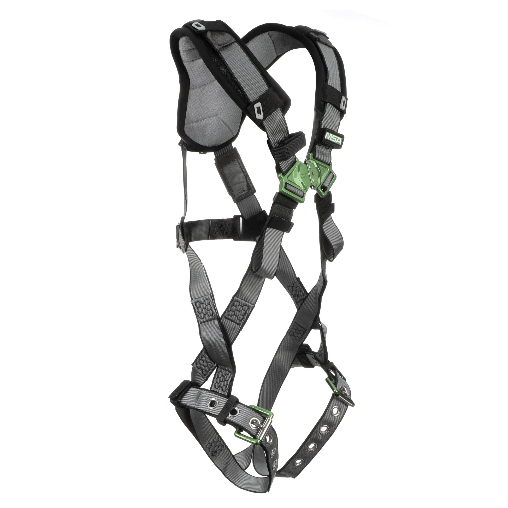 MSA V-FIT Harness w/Back D-Ring - Tongue Buckle Leg Straps - Shoulder Padding - Standard - 10194889