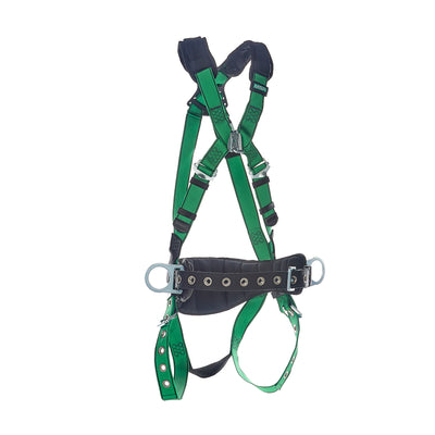 MSA V-FORM Construction Harness w/Back & Side D-Rings - Tongue Buckle Leg Straps Quick Connect Chest Buckle - Shoulder Padding - Standard - 10207734