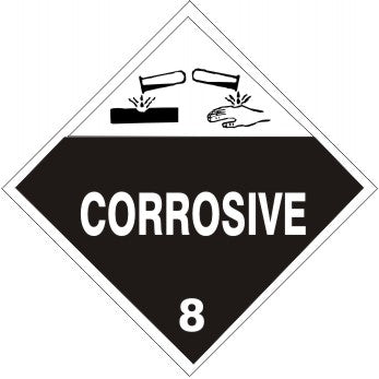 CORROSIVE PICTO - CLASS 8 PLACARD