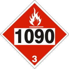 1090 ACETONE - CLASS 3 PLACARD