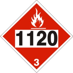 1120 BUTANOLS - CLASS 3 PLACARD