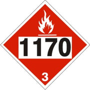 1170 ETHYL ALCOHOL, ETHANOL - CLASS 3 PLACARD - 1170 ETHYL ALCOHOL, ETHANOL - CLASS 3 PLACARD, 10.75, Magnetic