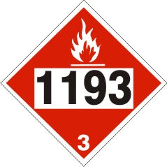 1193 ETHYL METHYL KETONE - CLASS 3 PLACARD