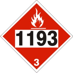 1193 ETHYL METHYL KETONE - CLASS 3 PLACARD
