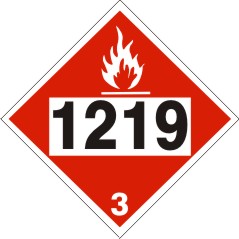 1219 ISOPROPANOL - CLASS 3 PLACARD