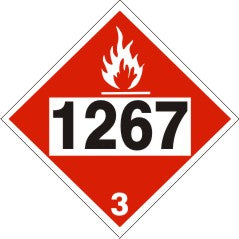 1267 PETROLEUM CRUDE OIL - CLASS 3 PLACARD