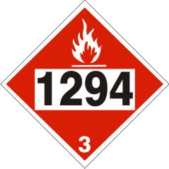 1294 TOLUENE - CLASS 3 PLACARD