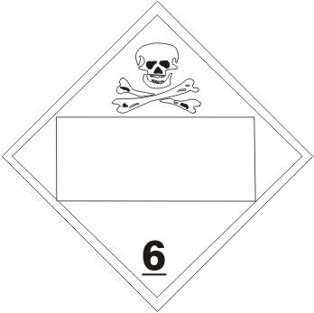 POISON PICTO BLANK BOX - CLASS 6 PLACARD