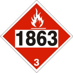 1863 FUEL, AVIATION, TURBINE, ENGINE - CLASS 3 PLACARD
