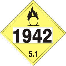 1942 AMMONIUM NITRATE - CLASS 5 PLACARD