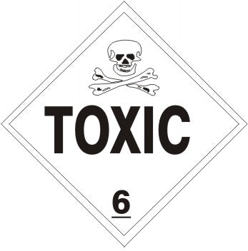 POISON PICTO TOXIC - CLASS 6 PLACARD