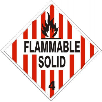 FLAMMABLE GAS - CLASS 4 PLACARD