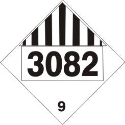 3082 ENVIRONMENTAL HAZARDOUS SUBSTANCES SOLID - CLASS 9 PLACARD