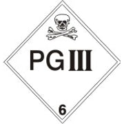 GASOLINE WITH FLAME PICTO - CLASS 6 PLACARD - GASOLINE WITH FLAME PICTO - CLASS 6 PLACARD, 10.75, Aluminum (.040)