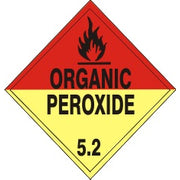 ORGANIC PEROXIDE - CLASS 5 PLACARD - ORGANIC PEROXIDE - CLASS 5 PLACARD, 10.75, Magnetic