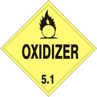 OXIDIZER - CLASS 5 PLACARD
