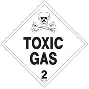 TOXIC GAS WITH PICTO - CLASS 2 DOT PLACARD - TOXIC GAS WITH PICTO - CLASS 2 DOT PLACARD, 10.75, Magnetic