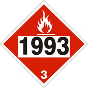 1993 FLAMMABLE LIQUID, COMBUSTIBLE LIQUID - CLASS 3 PLACARD - 1993 FLAMMABLE LIQUID, COMBUSTIBLE LIQUID - CLASS 3 PLACARD, 10.75, Magnetic