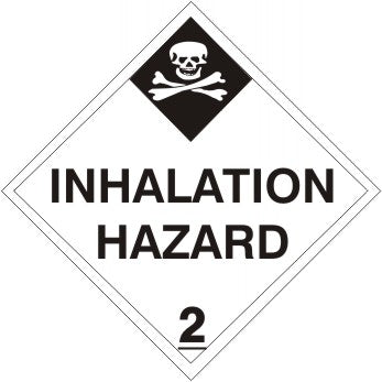 INHALATION HAZARD - CLASS 2 DOT PLACARD