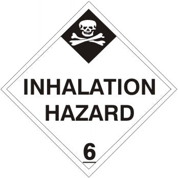 INHALATION HAZARD - CLASS 6 PLACARD