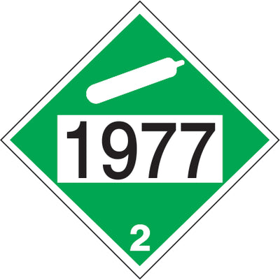 1977 NITROGEN REFRIGERATED CRYOGENIC LIQUID - CLASS 2 DOT PLACARD