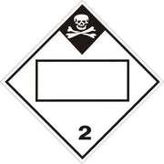 POISON/TOXIC GAS PICTO DIAMOND BLANK - CLASS 2 DOT PLACARD - POISON/TOXIC GAS PICTO DIAMOND BLANK - CLASS 2 DOT PLACARD, 10.75, Magnetic