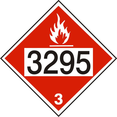 3295 HYDROCARBONS, LIQUID - CLASS 3 PLACARD