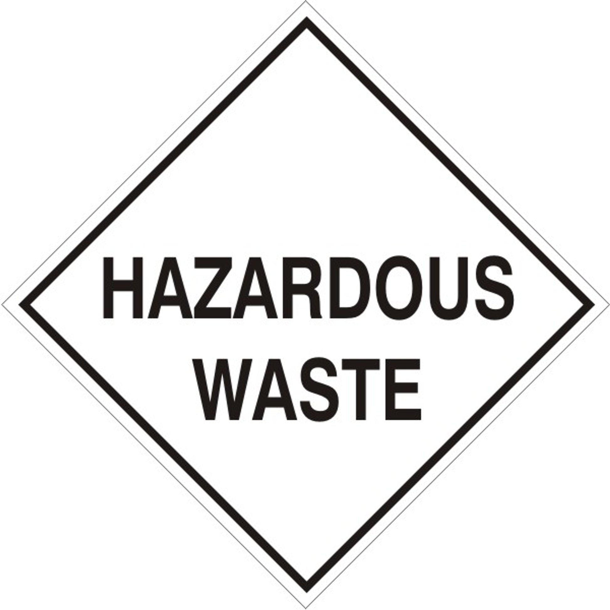 HAZARDOUS WASTE - CLASS 9 PLACARD - HAZARDOUS WASTE - CLASS 9 PLACARD, 10.75, Magnetic