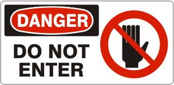 DO NOT ENTER HAND PICTO - DANGER SIGN