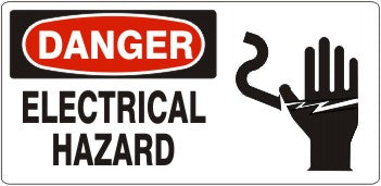 ELECTRICAL HAZARD WITH PICTO - DANGER SIGN
