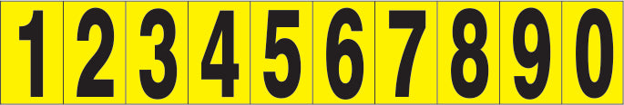 ADHESIVE VINYL NUMBER SET - STYLE 2 - ADHESIVE VINYL NUMBER SET - STYLE 2, , Adhesive Vinyl