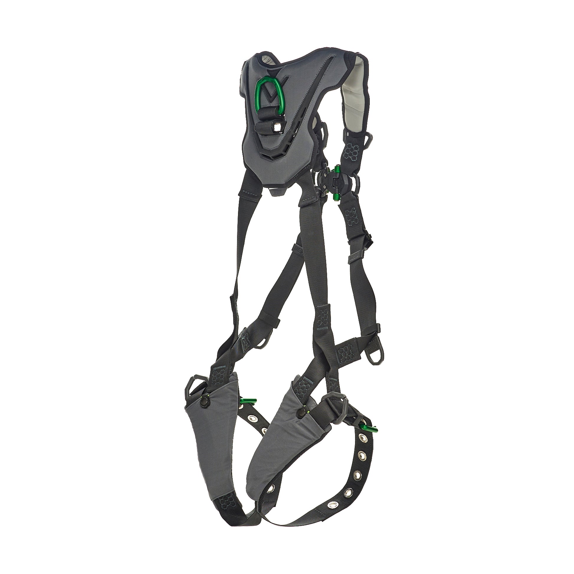 MSA V-FLEX Harness w/Back & Front D-Rings - Tongue Buckle Leg Straps - Extra Large - 10211322