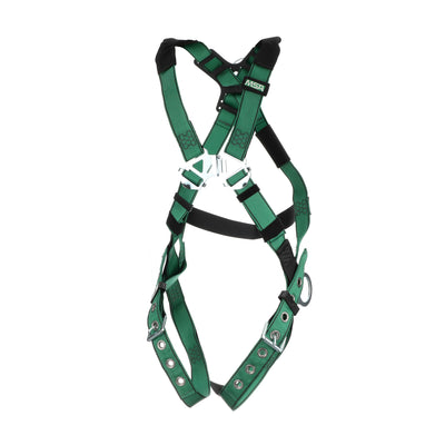 MSA V-FORM Harness w/Back & Side D-Rings - Tongue Buckle Leg Straps - Extra Small - 10197214