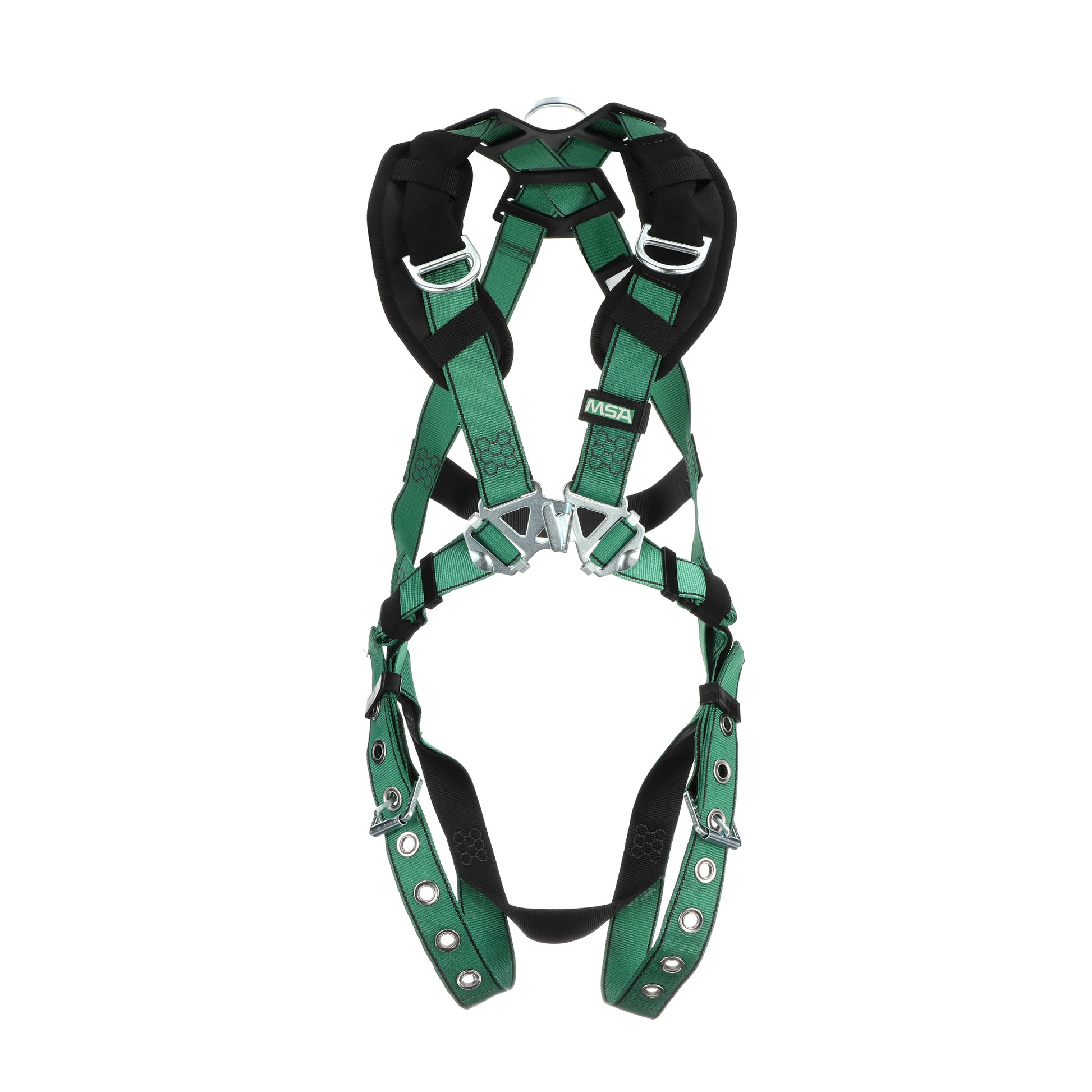 MSA V-FORM Harness w/Back & Shoulder D-Rings - Tongue Buckle Leg Straps - Extra Small - 10197218
