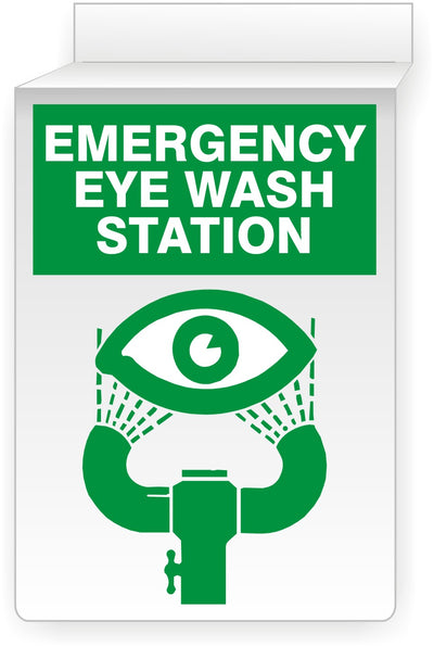 EMERGENCY EYE WASH STATION WITH FOUNTAIN PICTO - CEILING SIGN