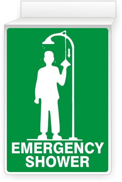 EMERGENCY SHOWER WITH PICTO - CEILING SIGN
