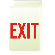 GLOW WITH RED ARROW DOUBLE-SIDED CEILING SIGN - GLOW WITH RED ARROW DOUBLE-SIDED CEILING SIGN, 14x10, Aluminum Glow