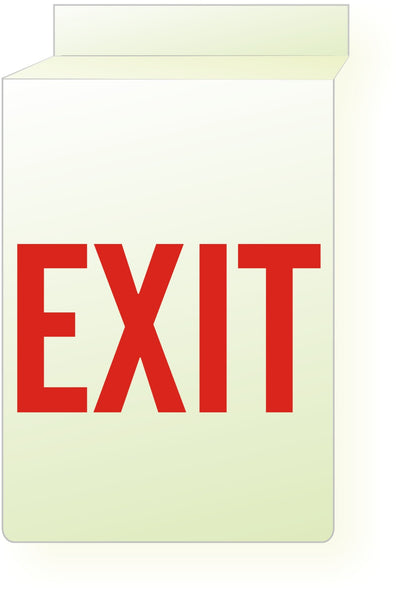 GLOW WITH RED ARROW DOUBLE-SIDED CEILING SIGN