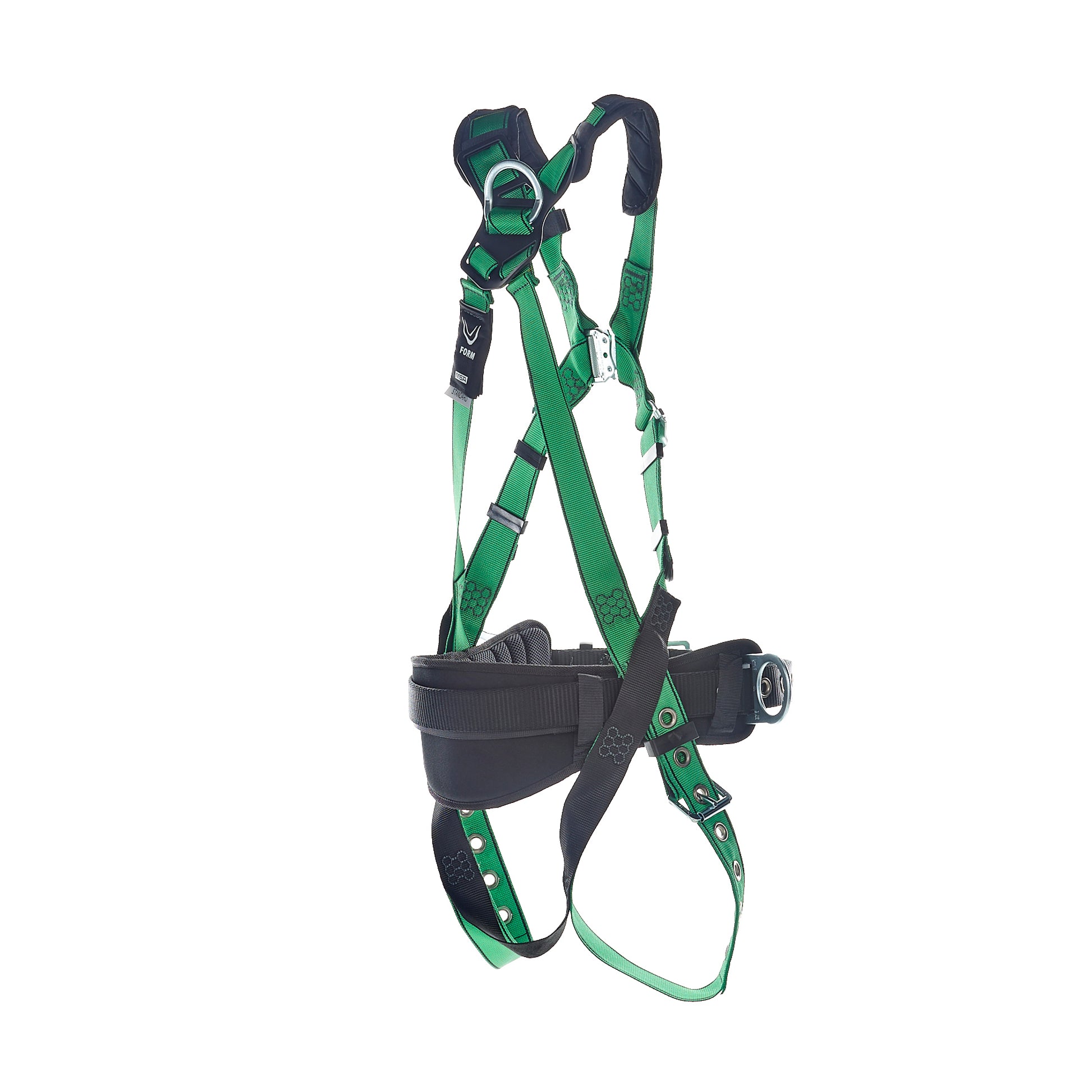 MSA V-FORM Construction Harness w/Back & Side D-Rings - Tongue Buckle Leg Straps Quick Connect Chest Buckle - Shoulder Padding - Standard - 10207734