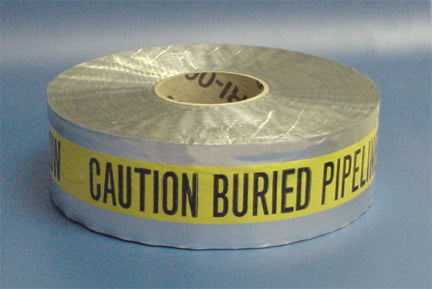 DETECTABLE UNDERGROUND TAPE - CAUTION BURIED PIPELINE BELOW - DETECTABLE UNDERGROUND TAPE - CAUTION BURIED PIPELINE BELOW, 2”X1M’,
