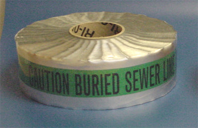 DETECTABLE UNDERGROUND TAPE - CAUTION BURIED SEWER LINE BELOW