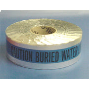 DETECTABLE UNDERGROUND TAPE - CAUTION BURIED WATER LINE BELOW - DETECTABLE UNDERGROUND TAPE - CAUTION BURIED WATER LINE BELOW, 2”X1M’,