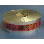 DETECTABLE UNDERGROUND TAPE - CAUTION BURIED CATV LINE BELOW - DETECTABLE UNDERGROUND TAPE - CAUTION BURIED CATV LINE BELOW, 3”X1M’,