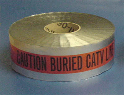 DETECTABLE UNDERGROUND TAPE - CAUTION BURIED CATV LINE BELOW