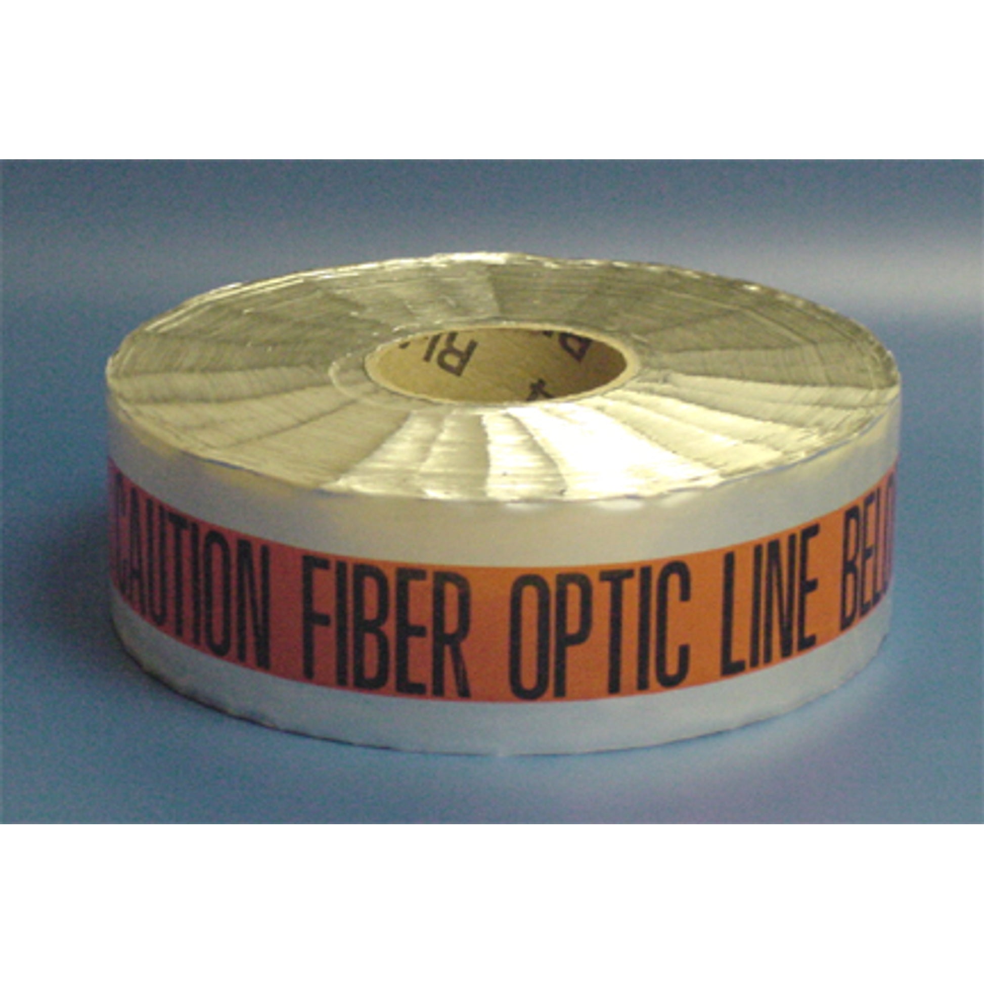 DETECTABLE UNDERGROUND TAPE - BURIED FIBER OPTIC LINE BELOW - DETECTABLE UNDERGROUND TAPE - BURIED FIBER OPTIC LINE BELOW, 2”X1M’,