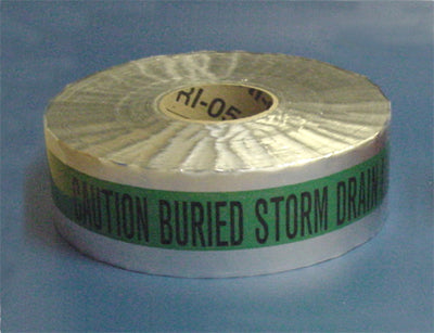 DETECTABLE UNDERGROUND TAPE - CAUTION BURIED STORM DRAIN LINE BELOW