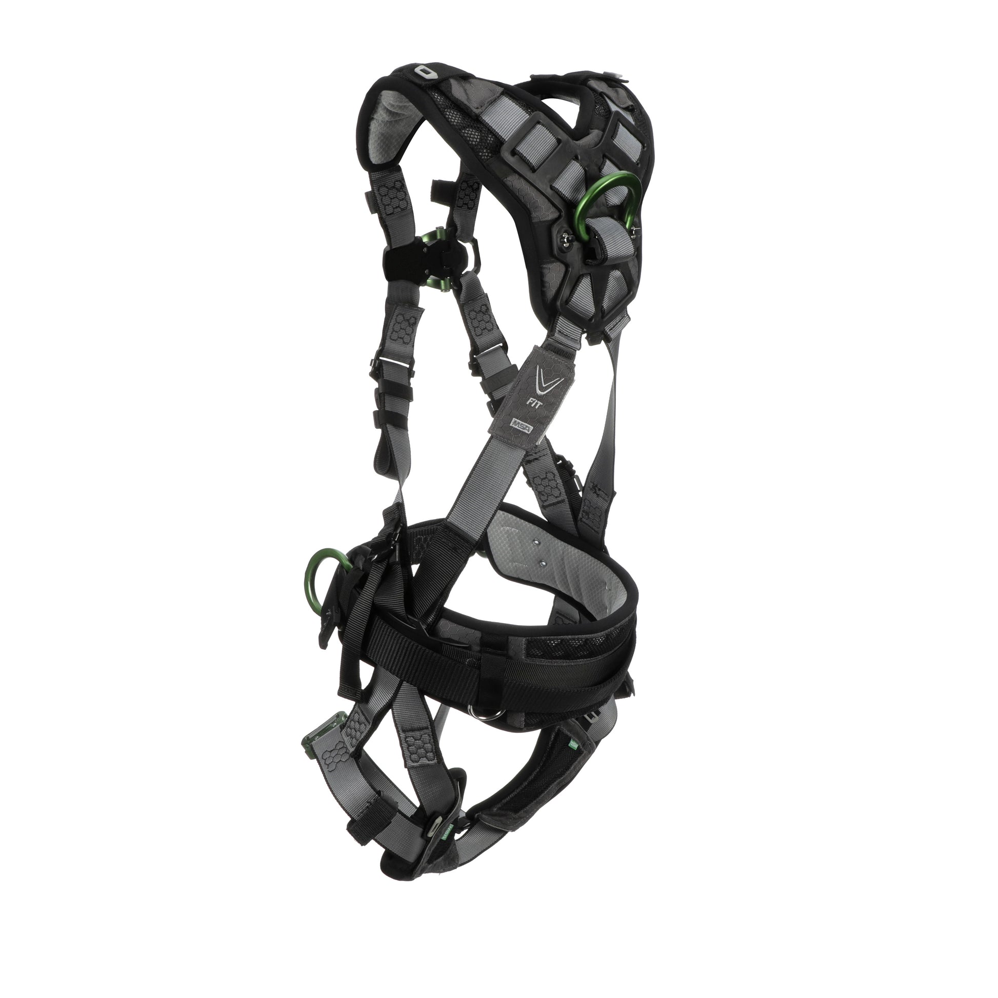 MSA V-FIT Construction Harness w/Back & Side D-Rings - Quick-Connect Leg Straps - Shoulder & Leg Padding - Extra Small - 10195164