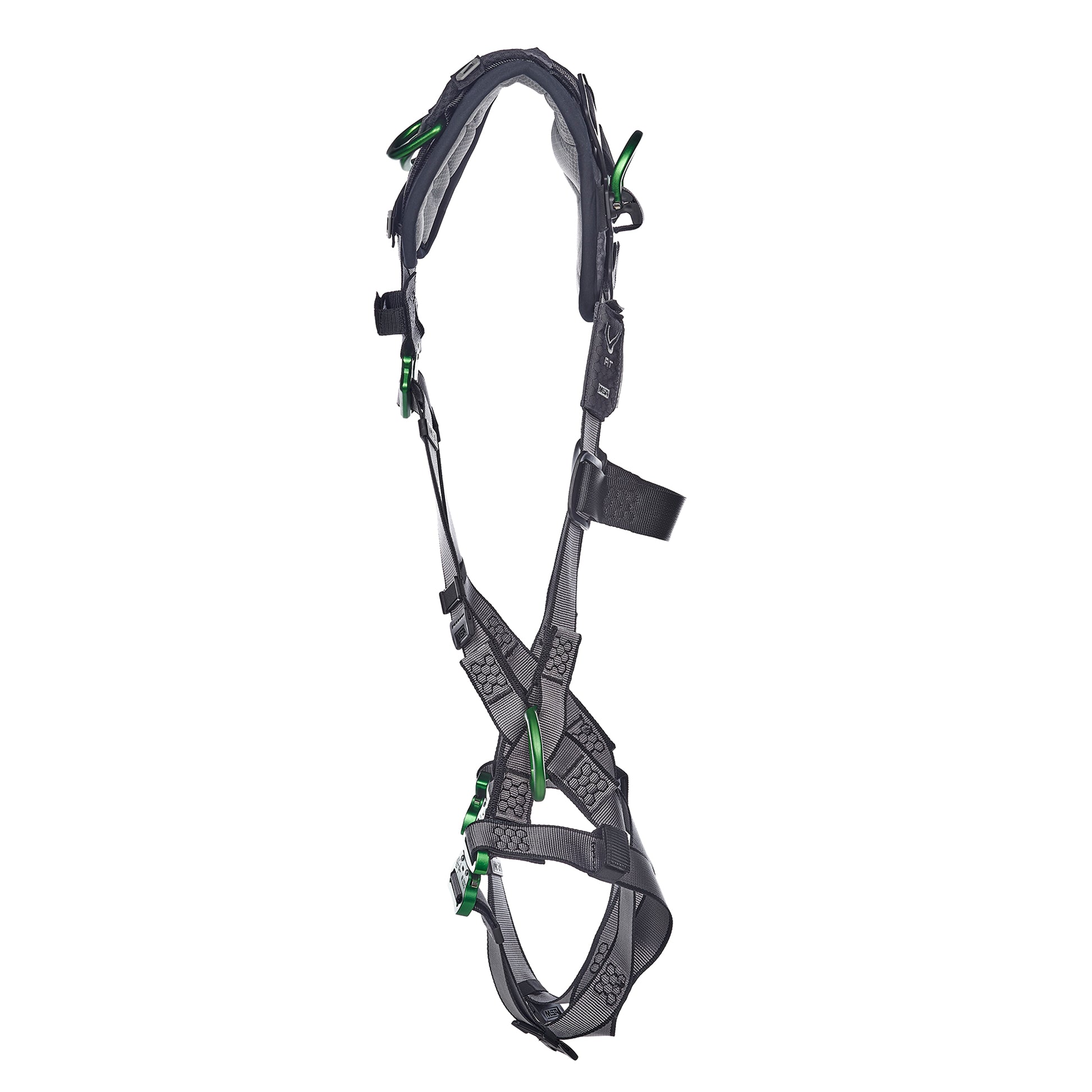 MSA V-FIT Harness w/Back, Side and Shoulder D-Rings - Quick-Connect Leg Straps - Shoulder Padding - Extra Large - 10194886