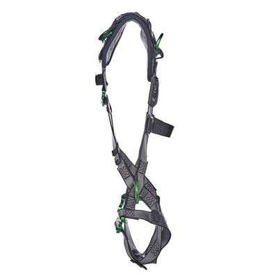 MSA V-FIT Harness w/Back, Side and Shoulder D-Rings - Quick-Connect Leg Straps - Shoulder Padding - Extra Large - 10194886