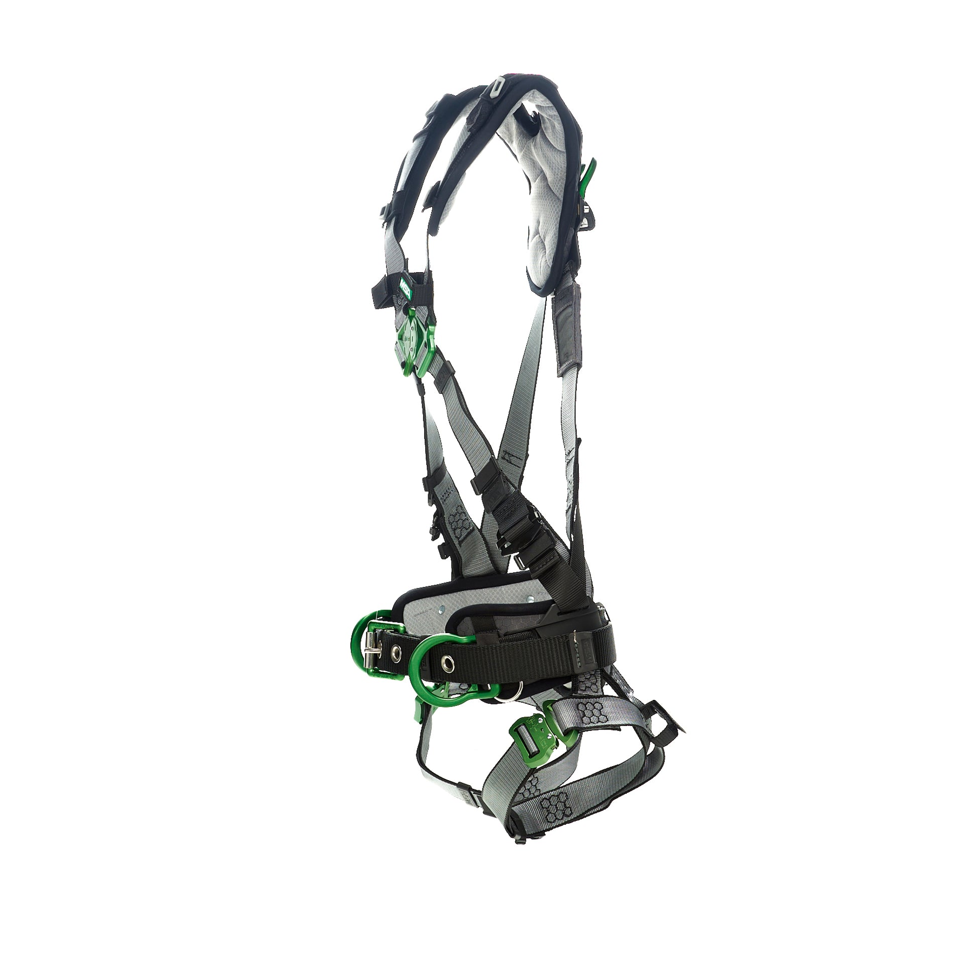 MSA V-FIT Construction Harness w/Back & Side D-Rings - Quick-Connect Leg Straps - Shoulder Padding - Super Extra Large - 10195136
